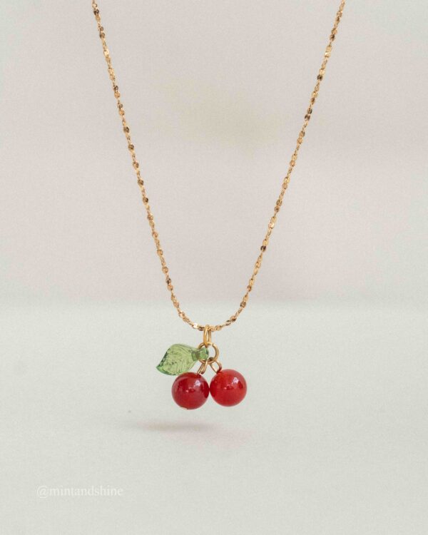 Ruby Cherry Necklace