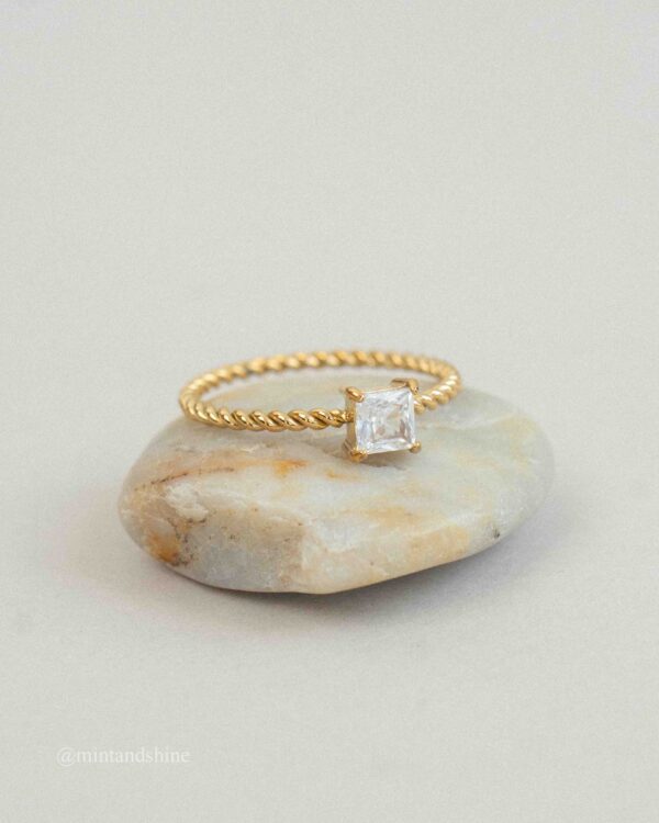 Square Stone Ring